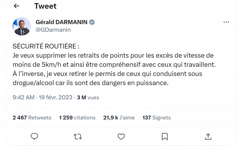 tweet gerald darmanin
