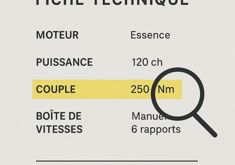 fiche technique puissance couple