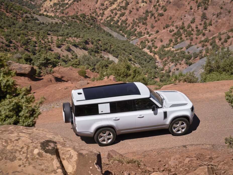 land rover defender occasion vue dessus